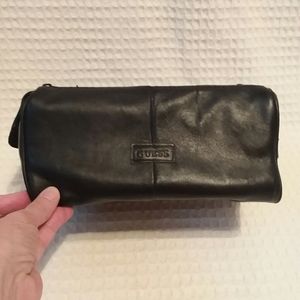 Guess Mens Leather Travel Toiletry Bag